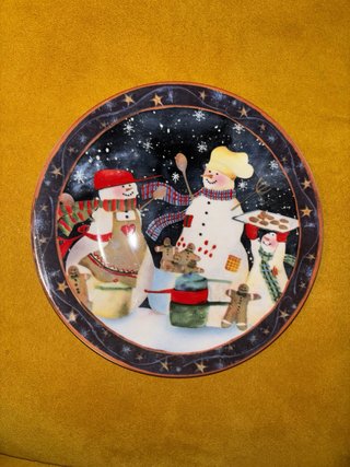 6 Platos Postre Navideños Cerámica