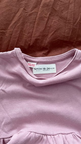 Vestido rosa Lefties talla 92cm