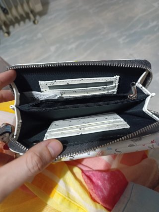 Bolso Cartera Blanco Estampado