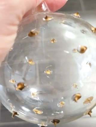 8 Bolas Navidad Cristal italiano motivos dorados