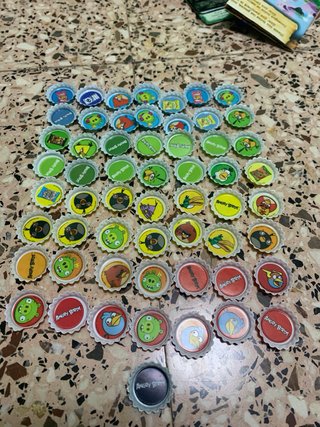 54 Chapas Angry Birds Colección