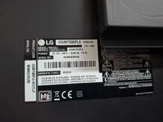 TELEVISOR LG 43 PULGADAS televisión tele