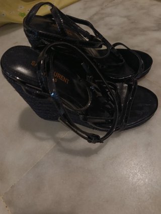 Sandalias Yves Saint Laurent Negras