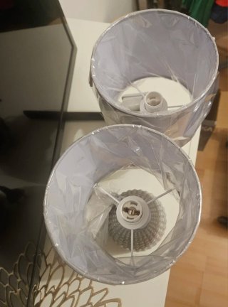 Juego de 2 lámparas de mesa grises