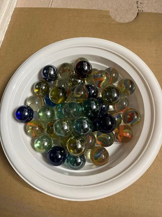Lote de canicas de cristal