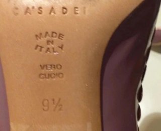 Zapatos de piel rosa y morado Casadei