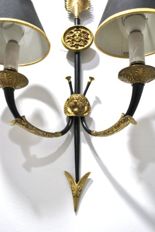 Antiguos apliques Imperio con tulipas negras