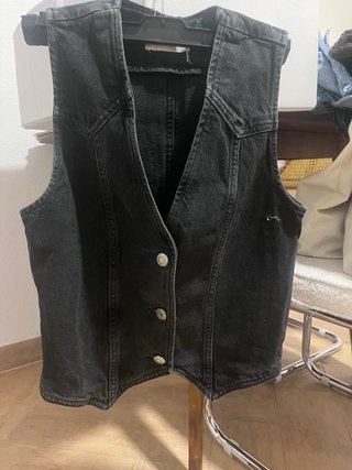 Chaleco vaquero Mango negro
