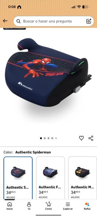 Alzador Bebeconfort Spider-Man i-Fix