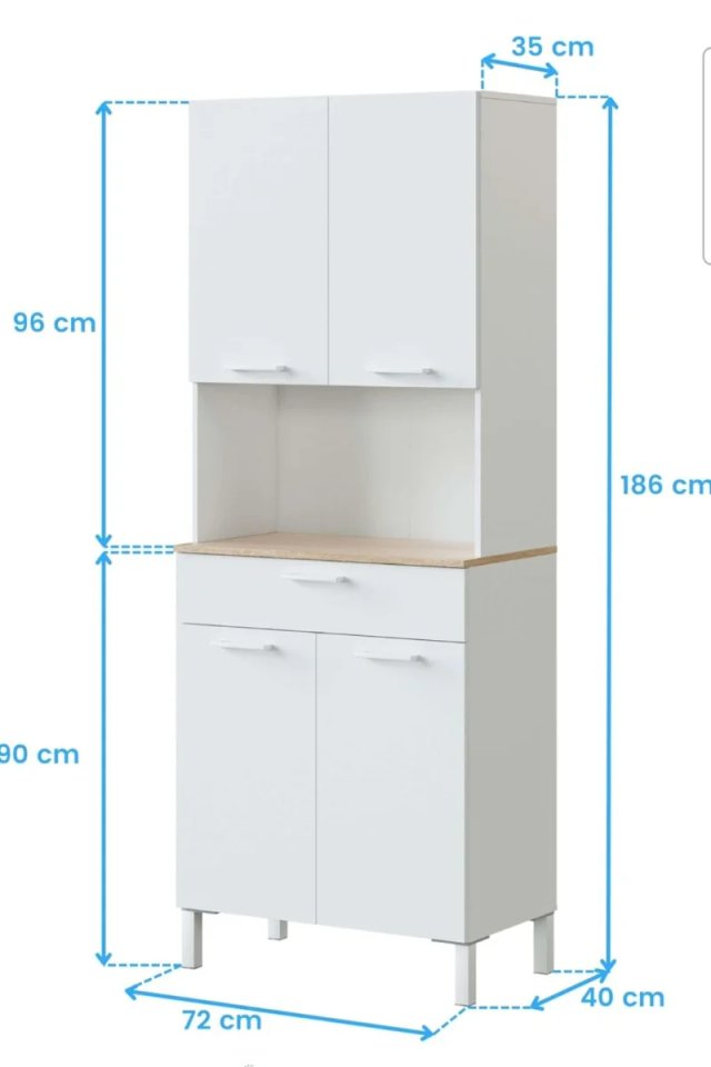 Mueble Auxiliar Wok Blanco/Madera RIMOBEL