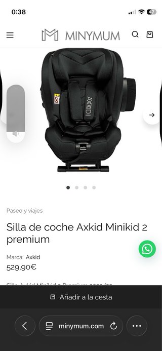 Silla coche Axxkid Minikid contramarcha