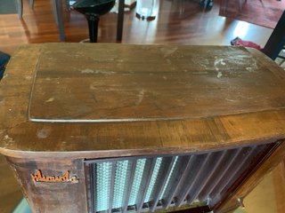 Radio d'epoca in legno scatola