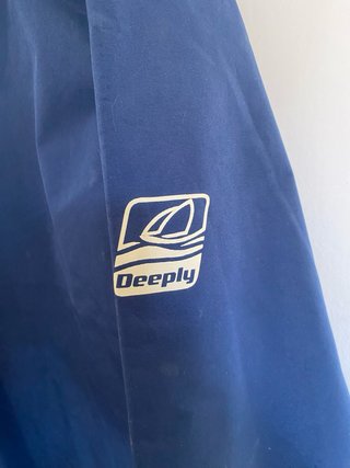 Casaco Deeply azul e bege