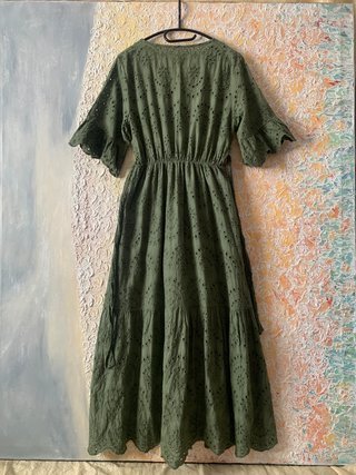 Vestito sangallo verde taglia unica
