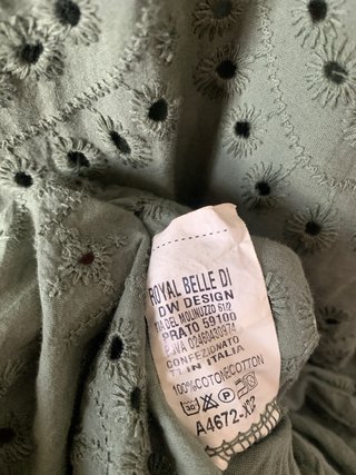 Vestito sangallo verde taglia unica
