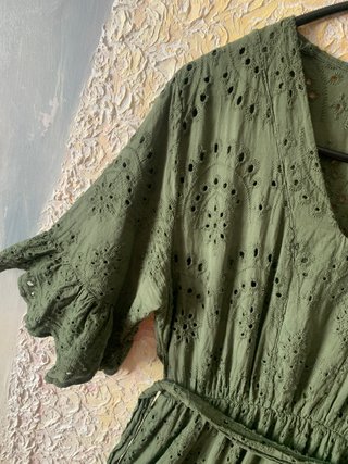 Vestito sangallo verde taglia unica