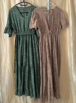 Vestito sangallo verde taglia unica