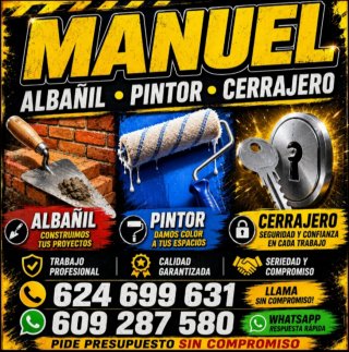 Albañil,pintor y cerrajero
