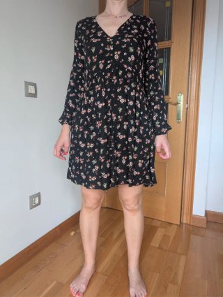 Vestido estampado floral mujer