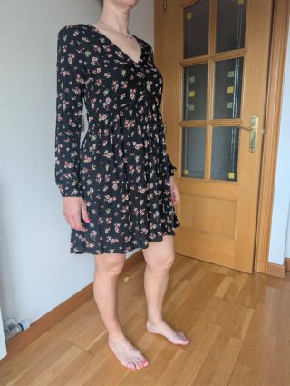 Vestido estampado floral mujer