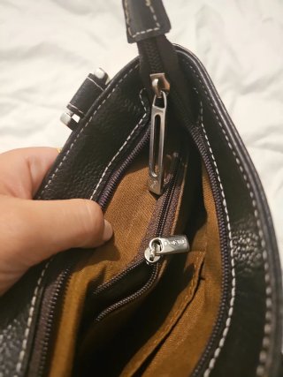 Bandolera Loewe Piel Negra Años 80