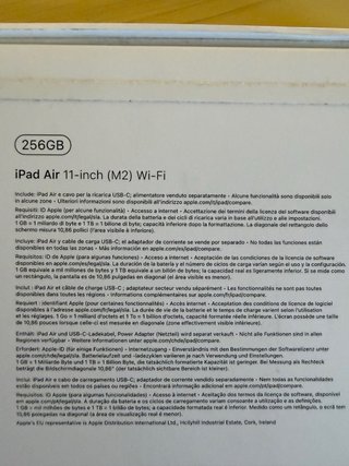 iPad Air 11 M2 Wifi (2025) 256 Gb+Apple Pencil pro