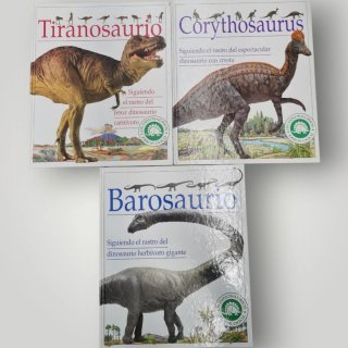 Lote 3 Libros Dinosaurios (Tiranosaurio, Corythosa