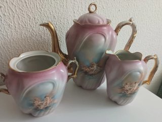 Juego café porcelana alemana 3 piezas