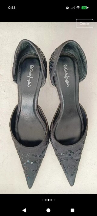 Zapatos de tacón vintage con lentejuelas