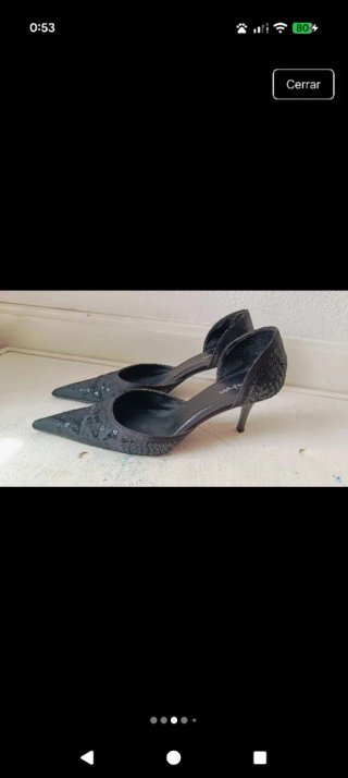 Zapatos de tacón vintage con lentejuelas