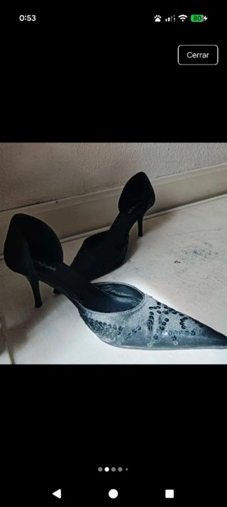 Zapatos de tacón vintage con lentejuelas