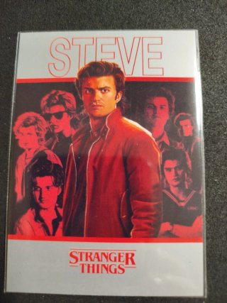 Carta Steve plateada. Stranger Things Panini
