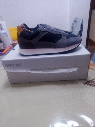 Zapatillas Geox Marrón y Gris