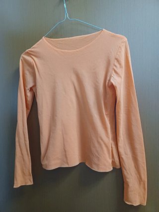 Maglia arancione in tulle