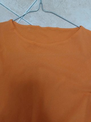 Maglia arancione in tulle