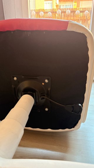 Silla de escritorio W-DESIGN rosa y blanca