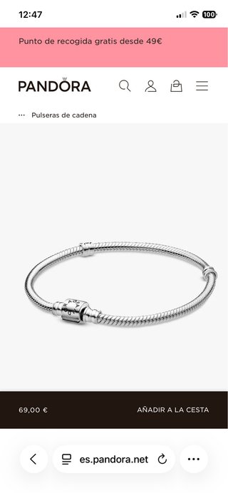 Pulsera Pandora Moments Plata