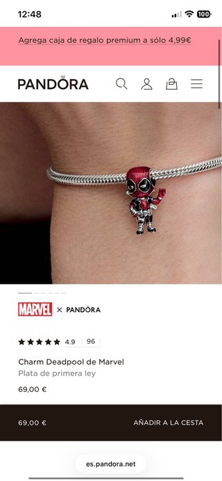 Pulsera Pandora Moments Plata