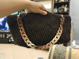 Borsa clutch fatta a mano capiente