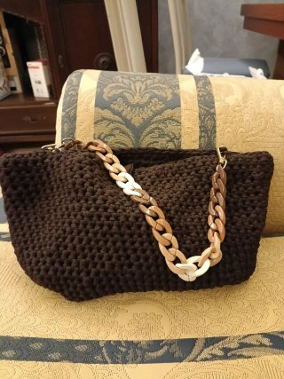 Borsa clutch fatta a mano capiente