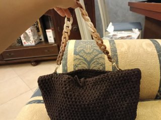 Borsa clutch fatta a mano capiente