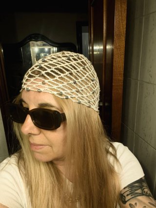 Touca de verão com contas