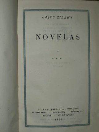 Lajos Zilahy Novelas Tomos I, II, III Plaza & Jané