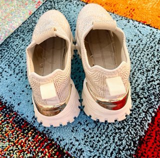 Scarpe donna eleganti bianche con glitter