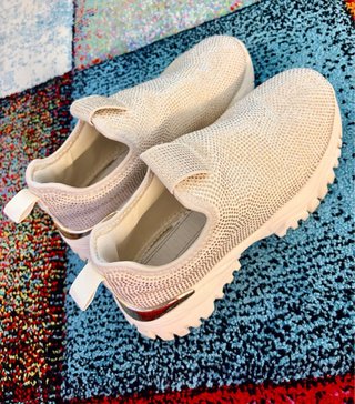 Scarpe donna eleganti bianche con glitter