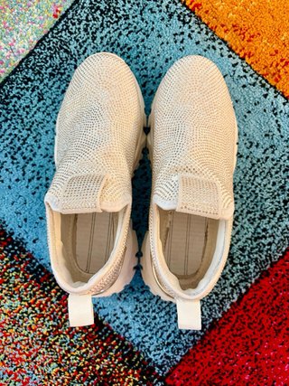 Scarpe donna eleganti bianche con glitter