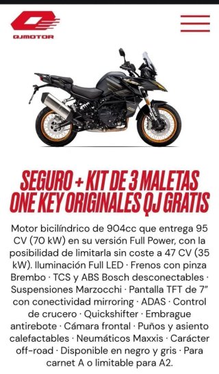 2026 VER DESCRIPCIÓN OFERTA SRT 900 SX/S QJMOTOR