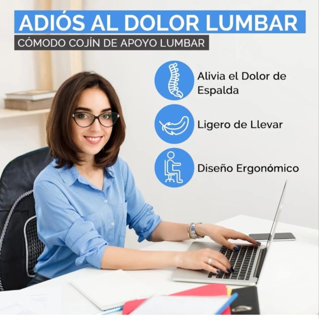 Pack 2 Soportes Lumbar Silla Malla