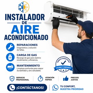 Técnico instalador de aire acondicionado