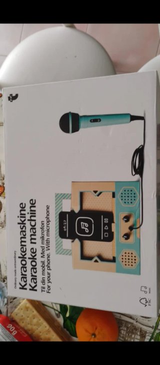 Máquina Karaoke con Micrófono Azul